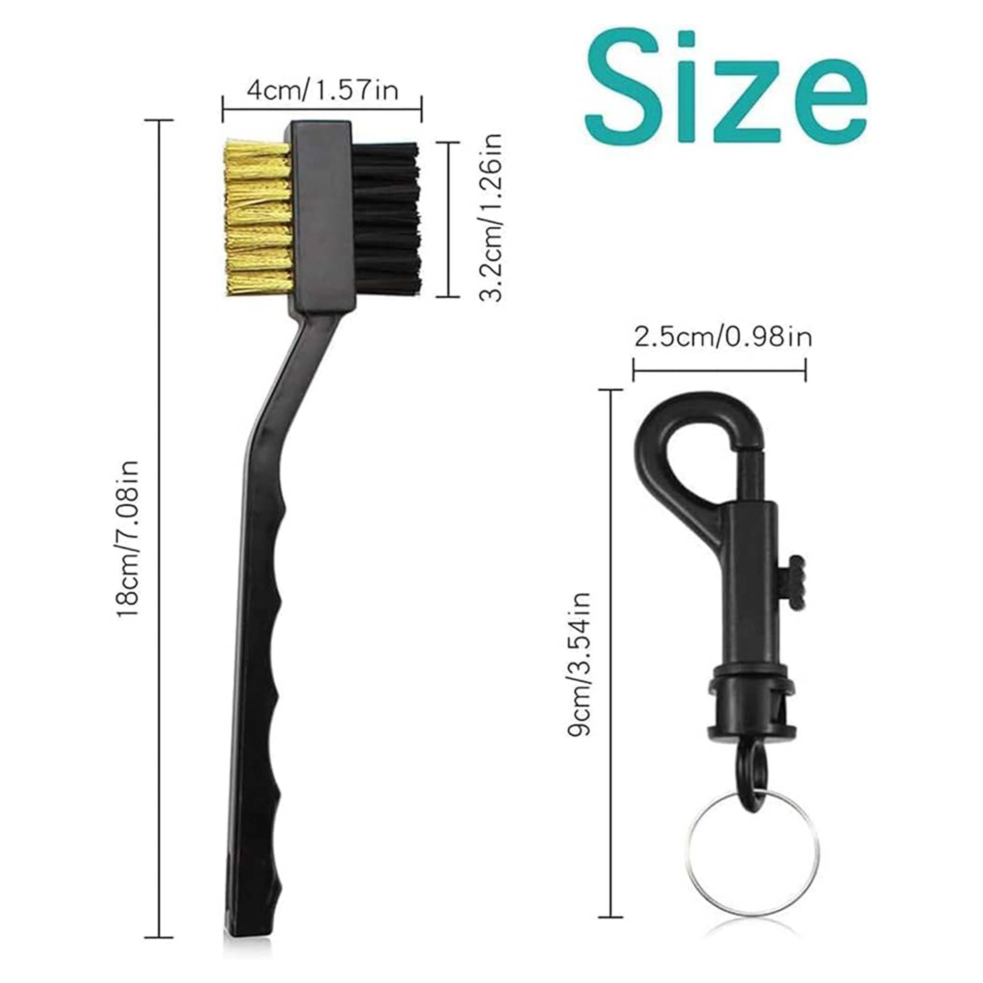 Dual-Sided Copper Golf Cleaning Brush