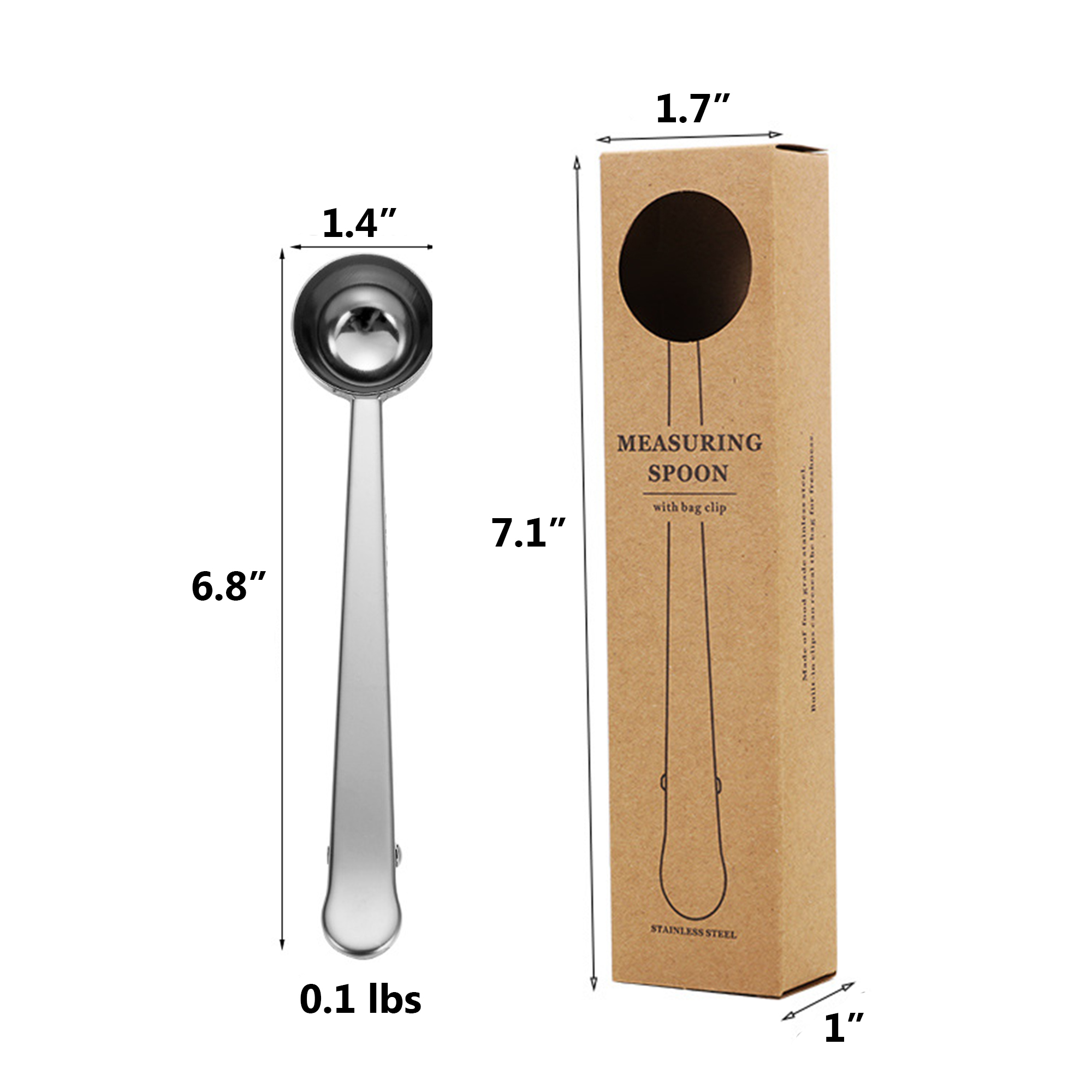 Multi-Use Steel Coffee Scoop Clip