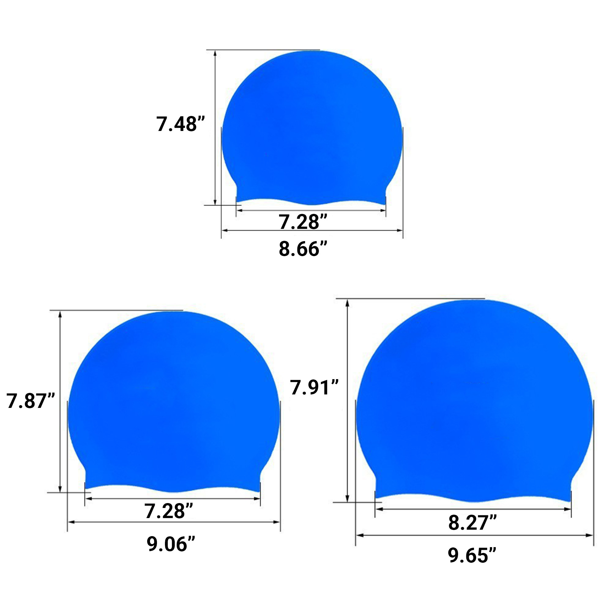 Stretchable Waterproof Silicone Swim Cap