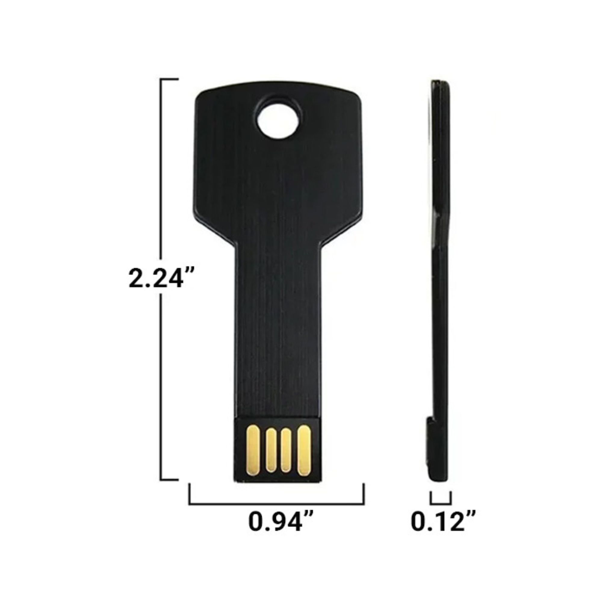 Sleek Metal Keychain USB Drive