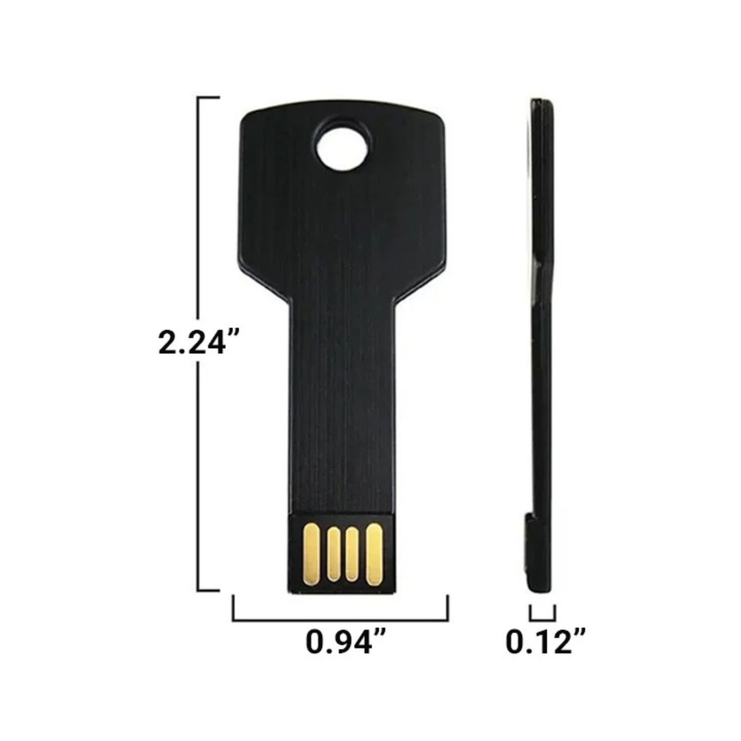 Sleek Metal Keychain USB Drive