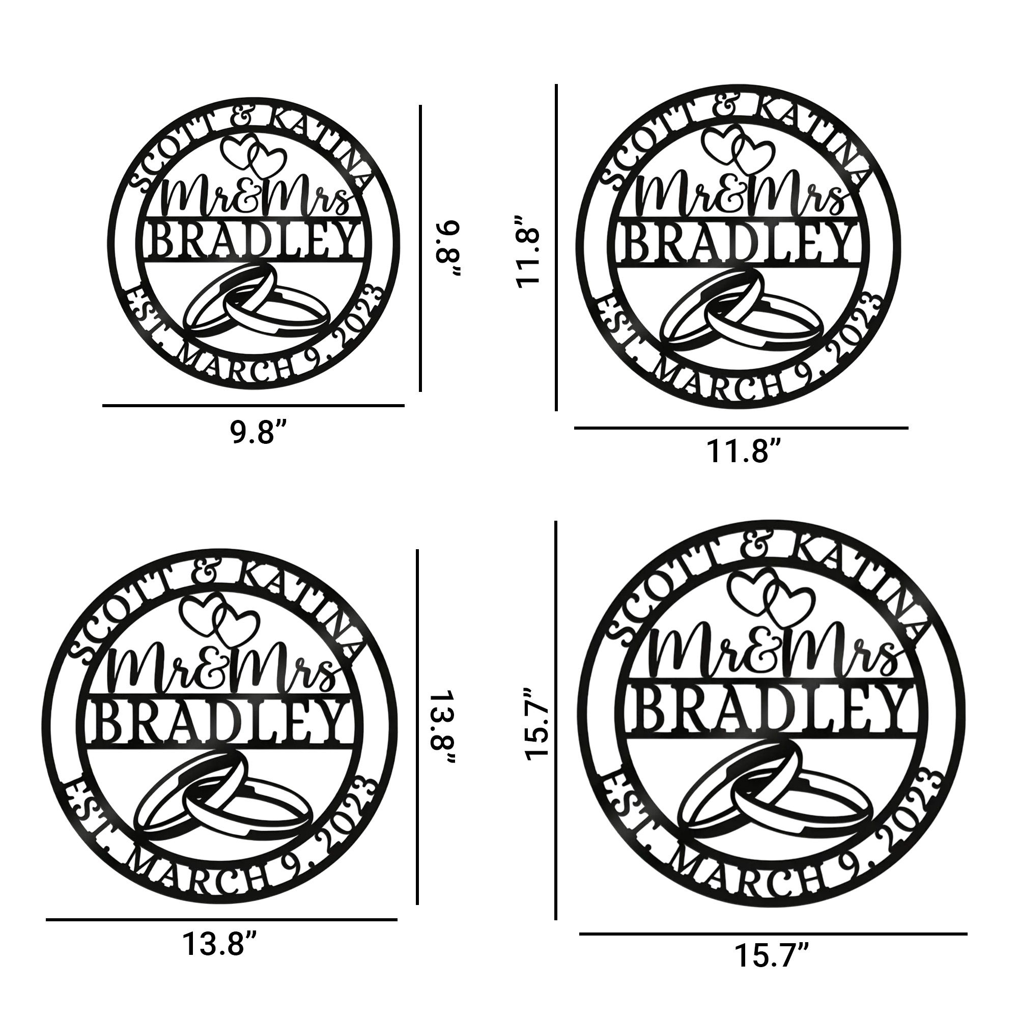 Personalized Vintage Wedding Signboard