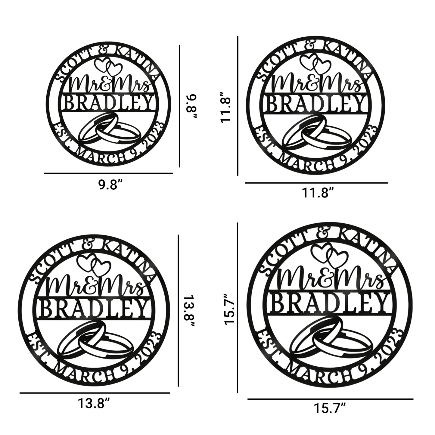 Personalized Vintage Wedding Signboard