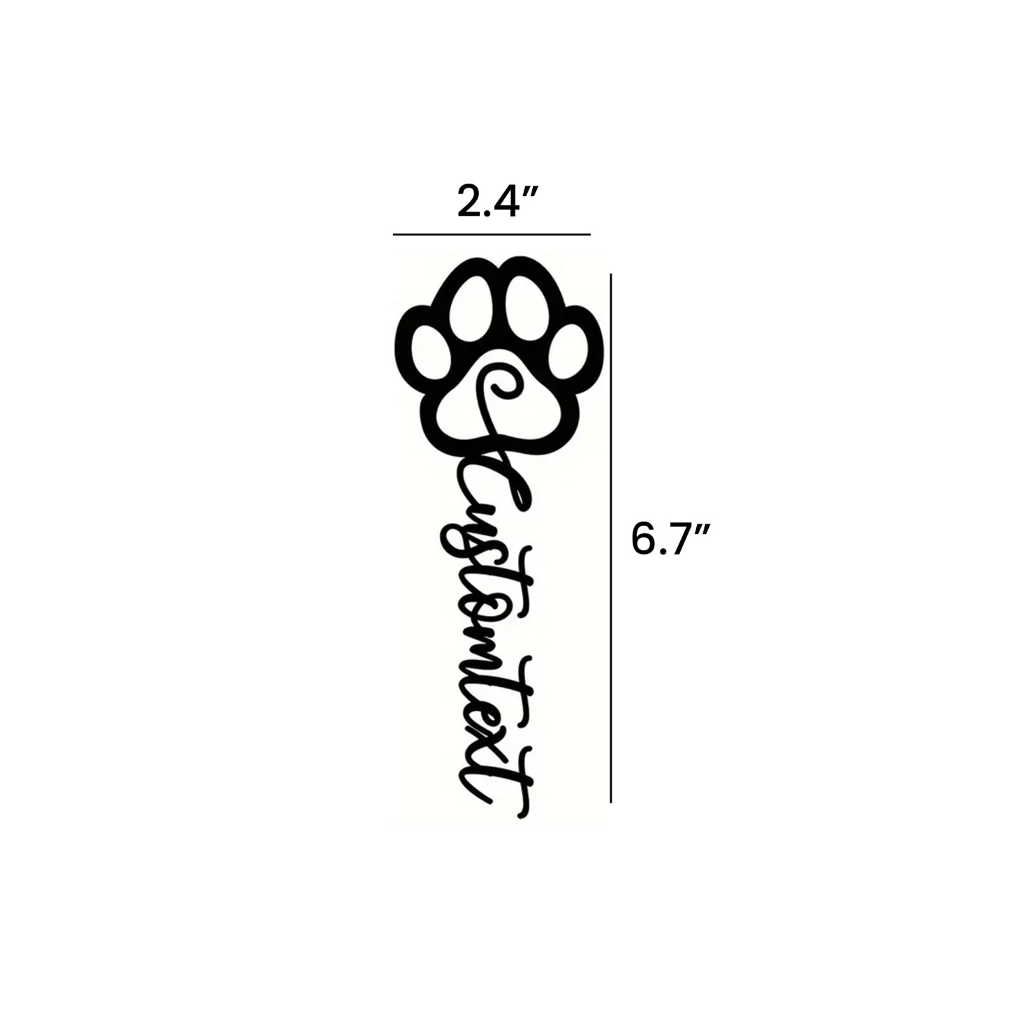 Custom Pet Paw Page Marker