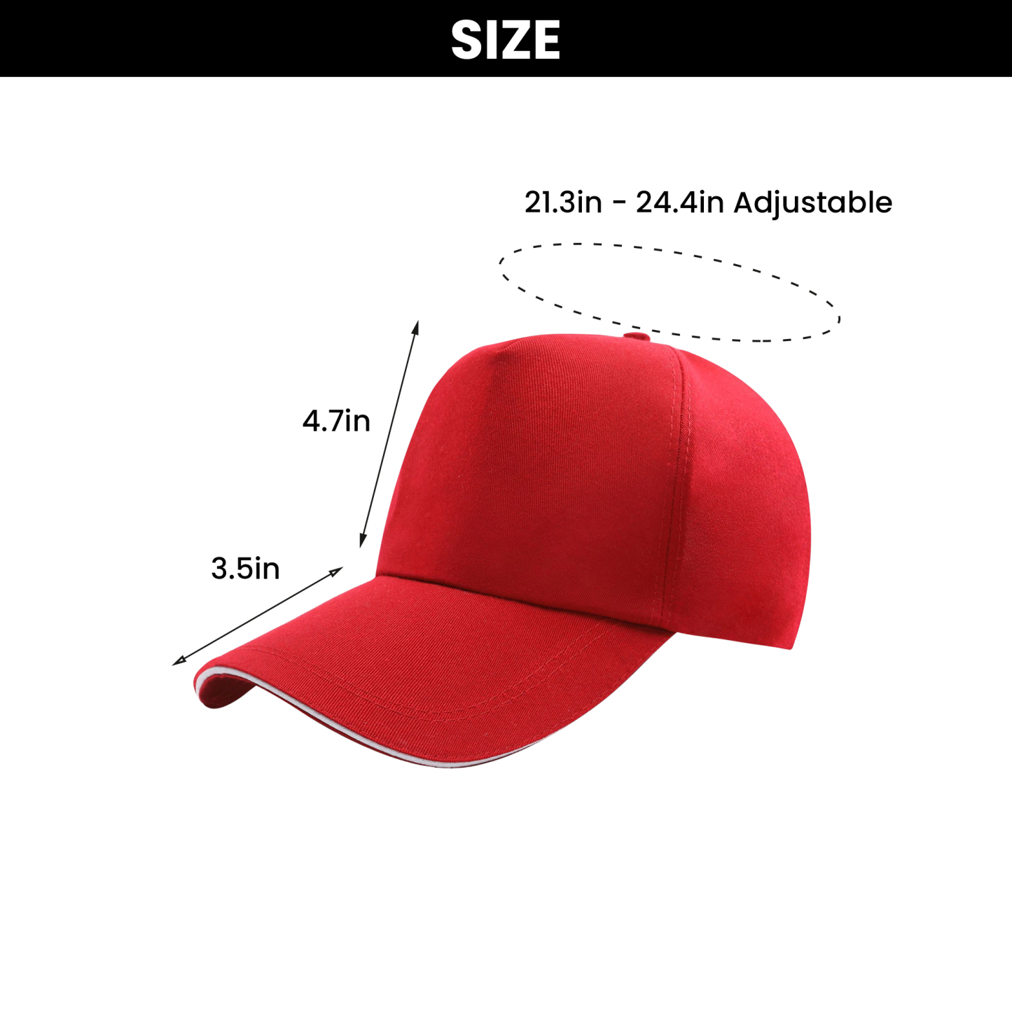 Adjustable Embroidered Cotton Promo Cap