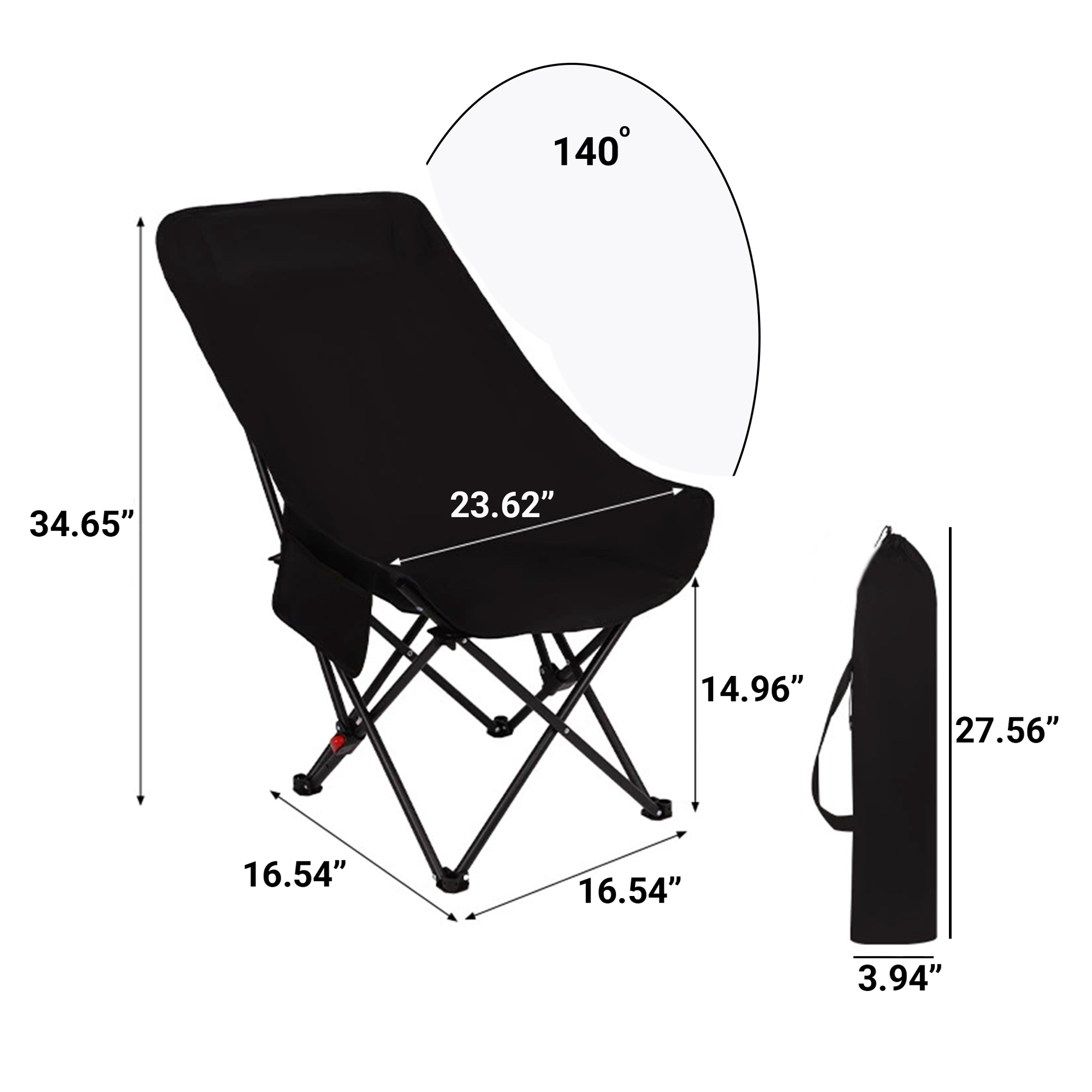 Reclining Foldable Outdoor Lounge Chair