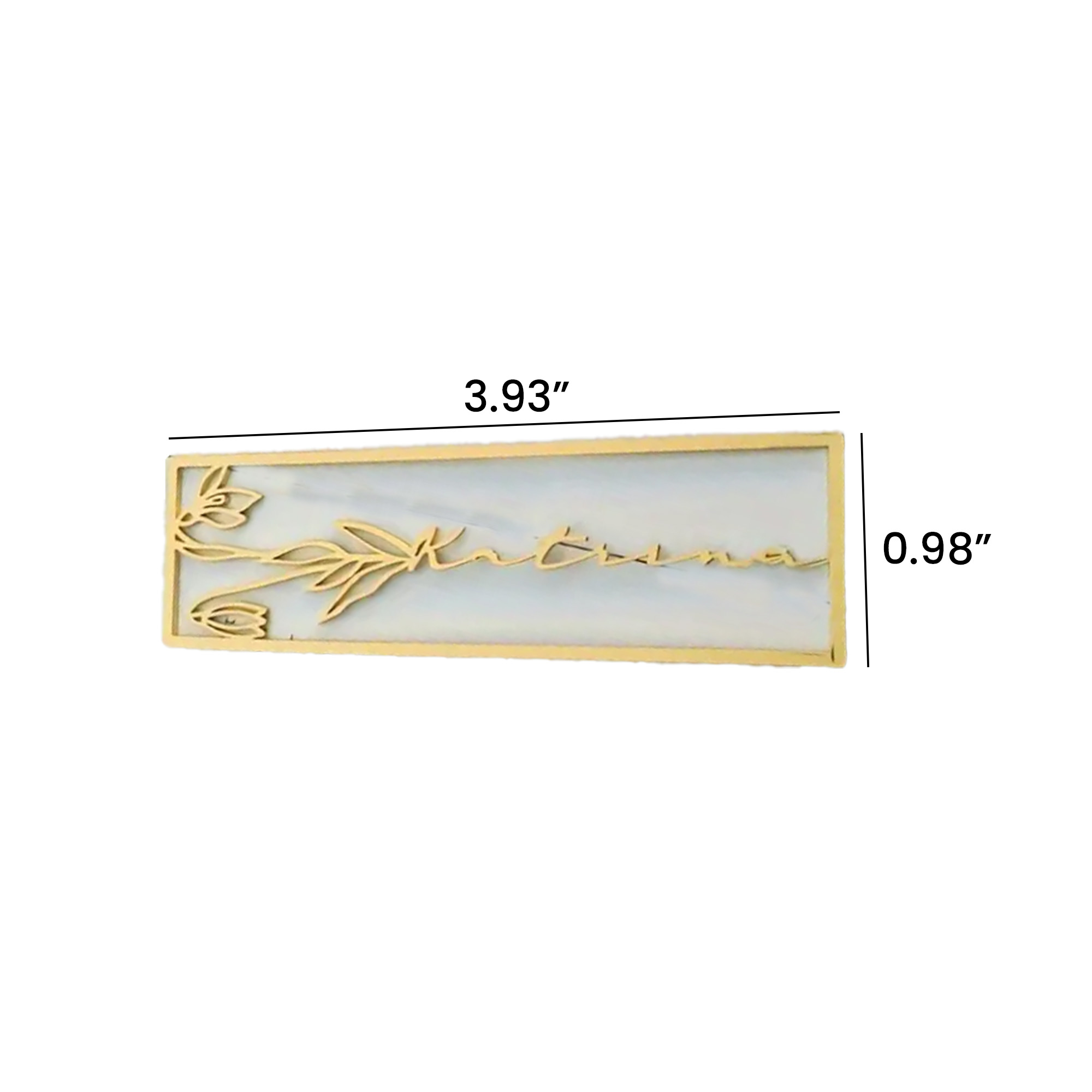 Custom Stainless Steel Birth Flower Bookmark with Name Engraving