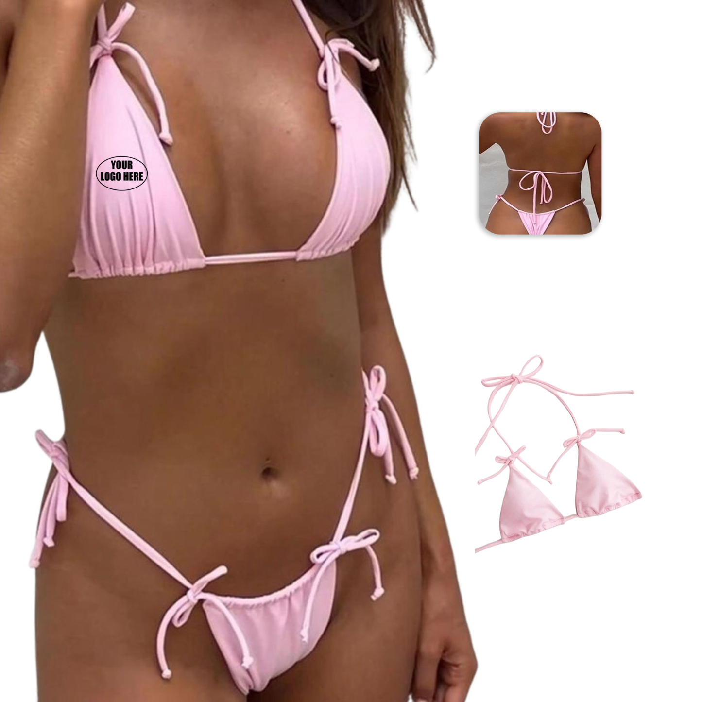 Custom Solid Color Swimwear Set