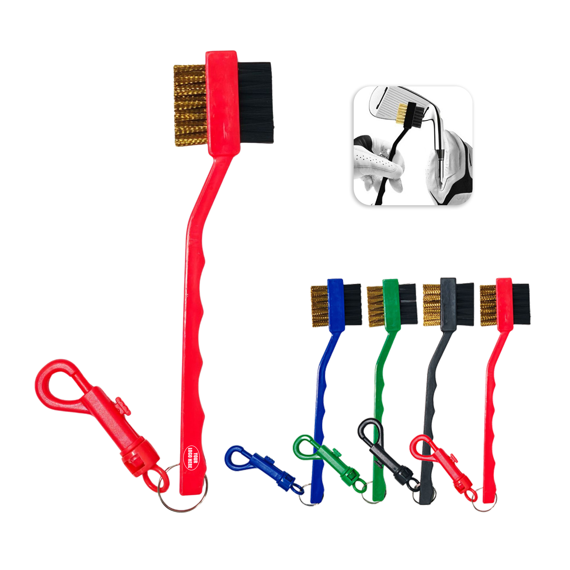 Dual-Sided Copper Golf Cleaning Brush