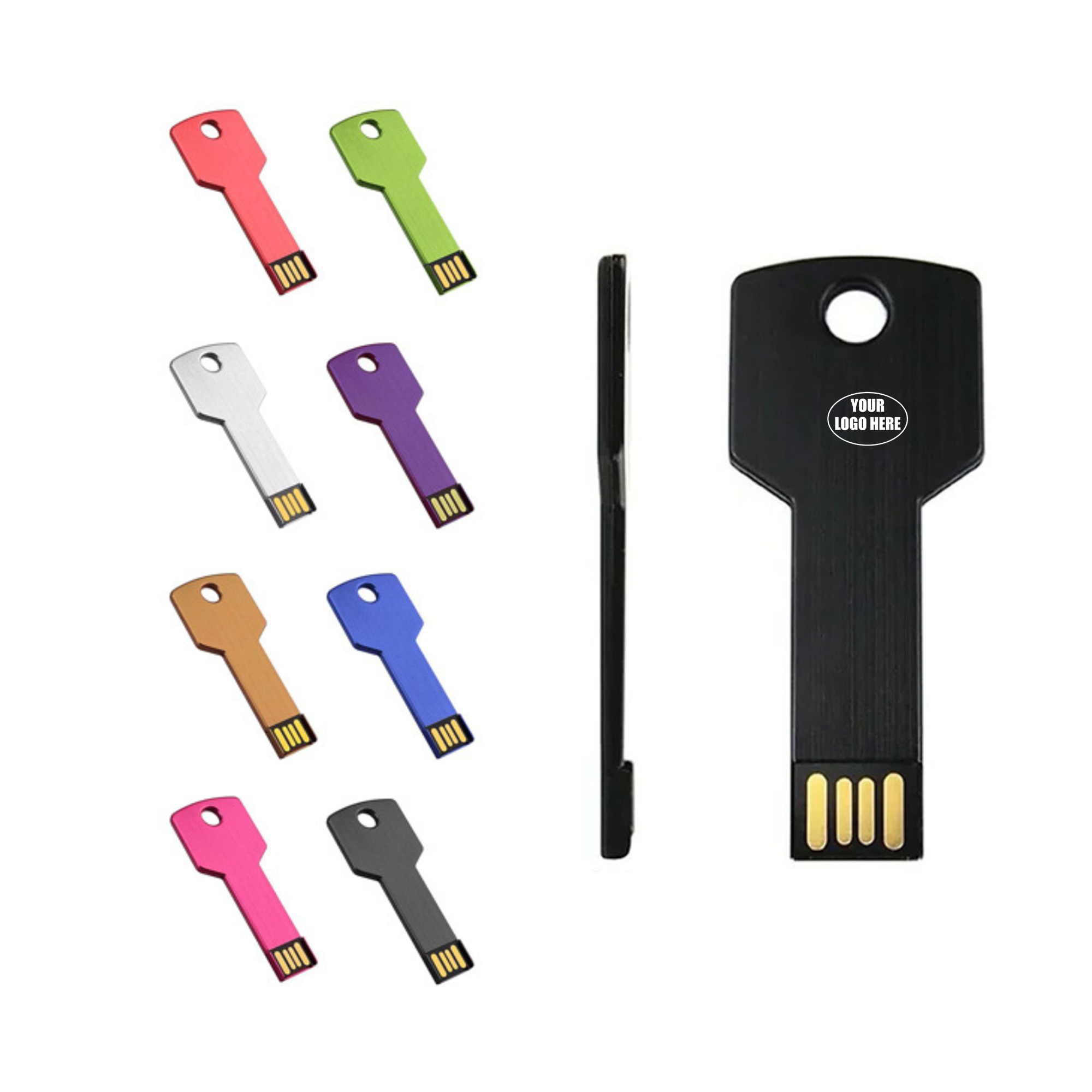 Sleek Metal Keychain USB Drive