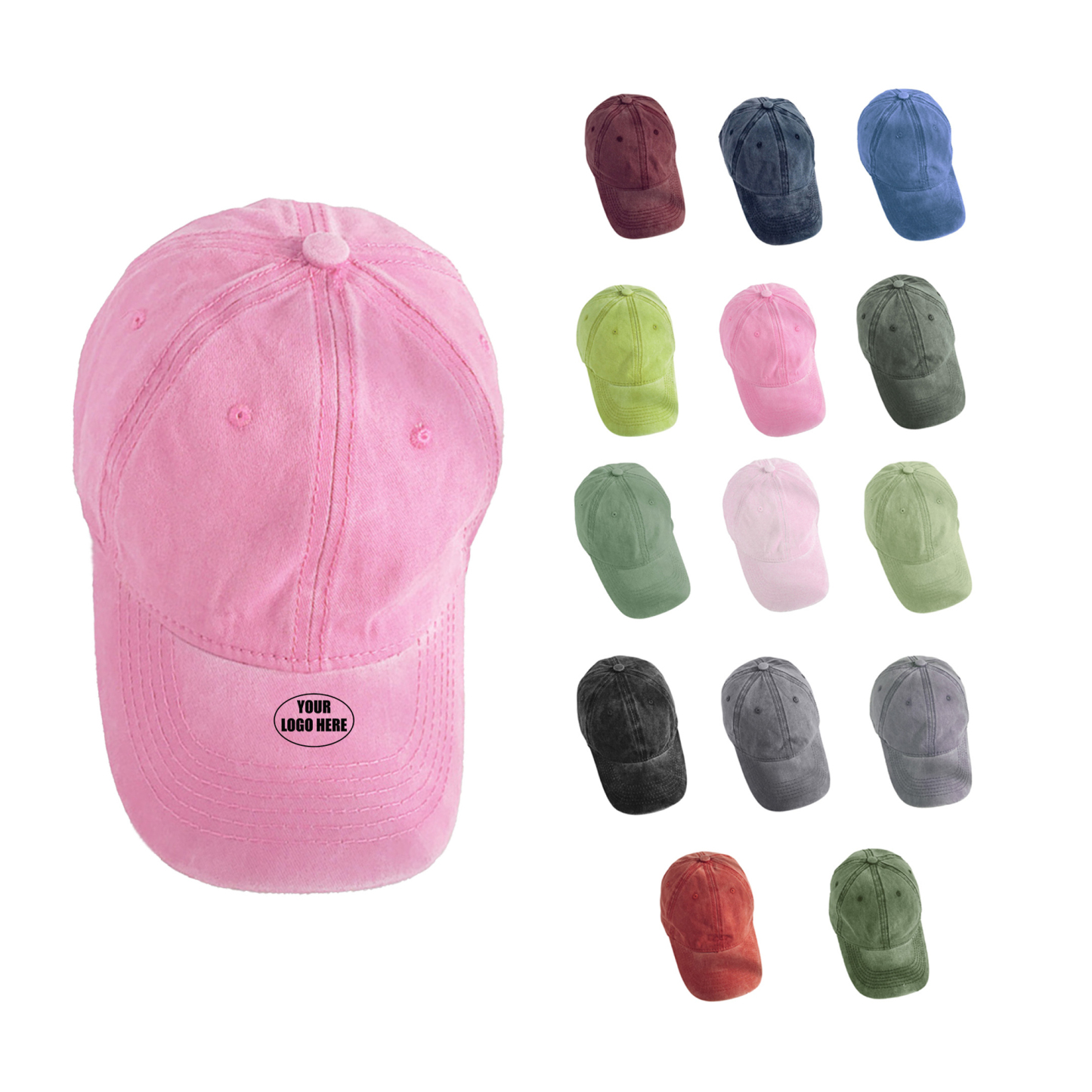 Vintage Washed Cotton Baseball Hat