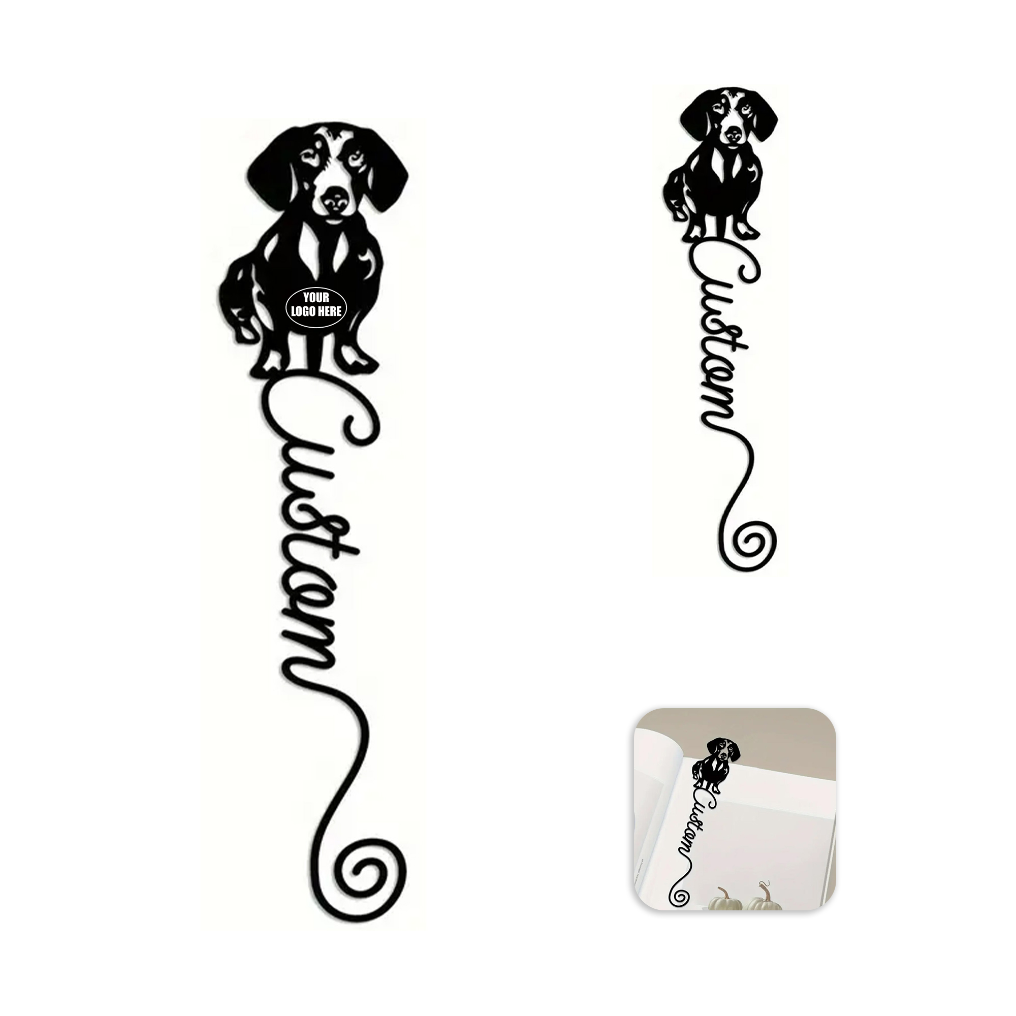 Personalized Dachshund Metal Page Marker
