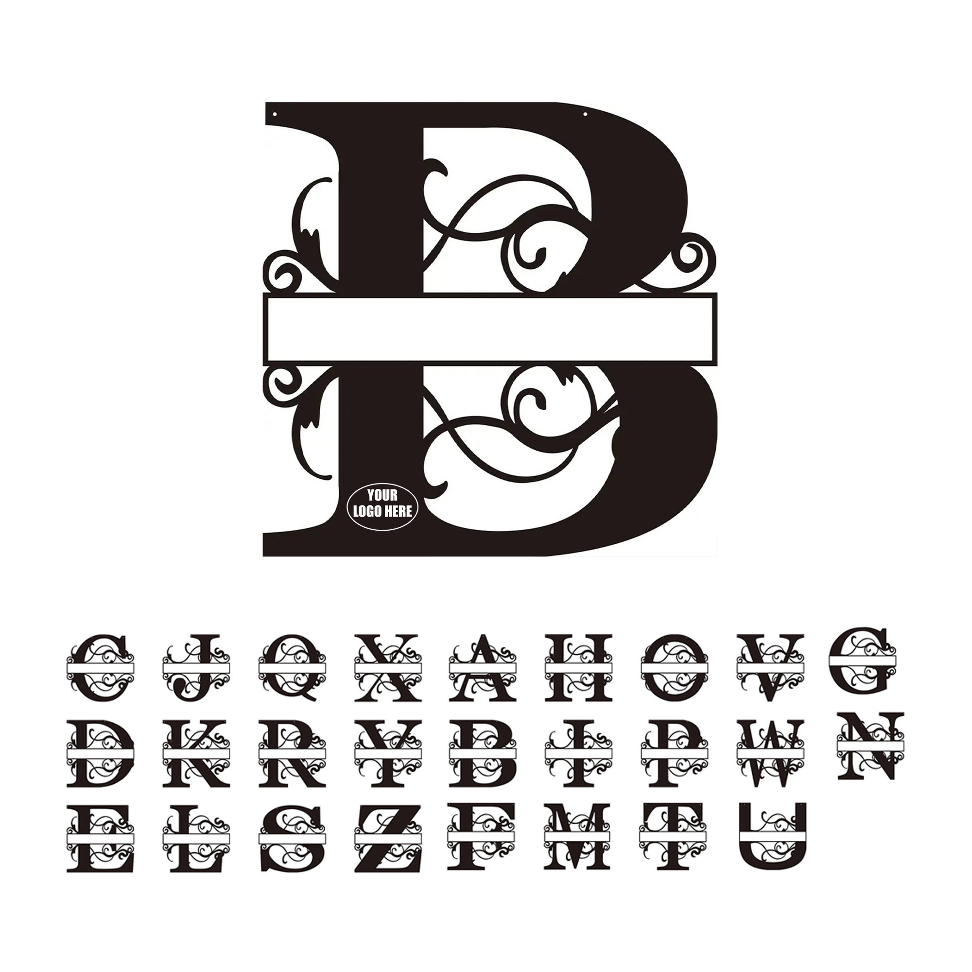 Personalized Metal Monogram Wall Art