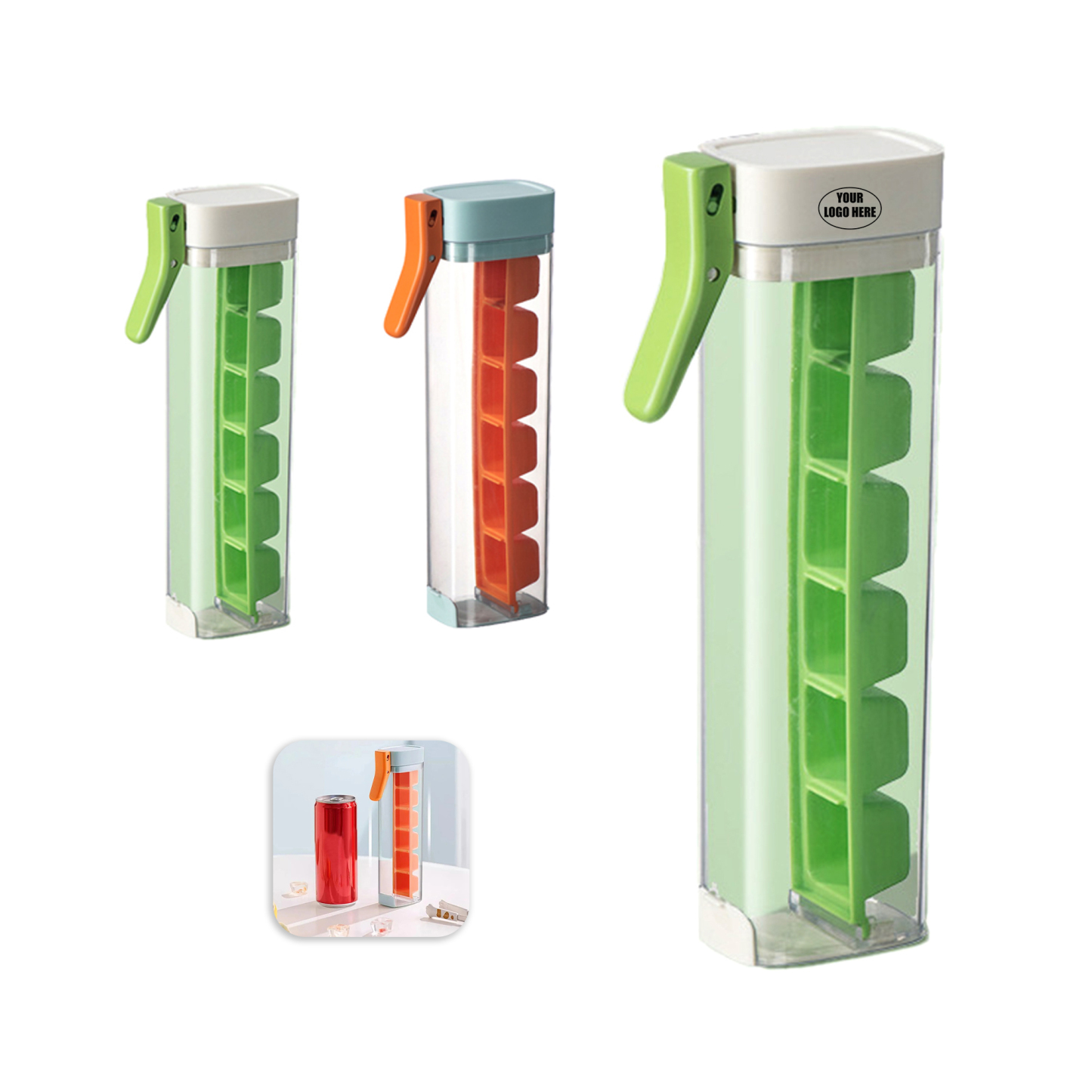 Single-Press Ice Cube Maker Tray