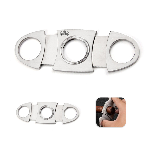 Premium Stainless Steel Double-Blade Cigar Cutter