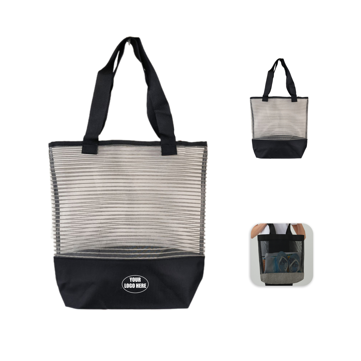 Custom Reusable Mesh Grocery Tote Bag