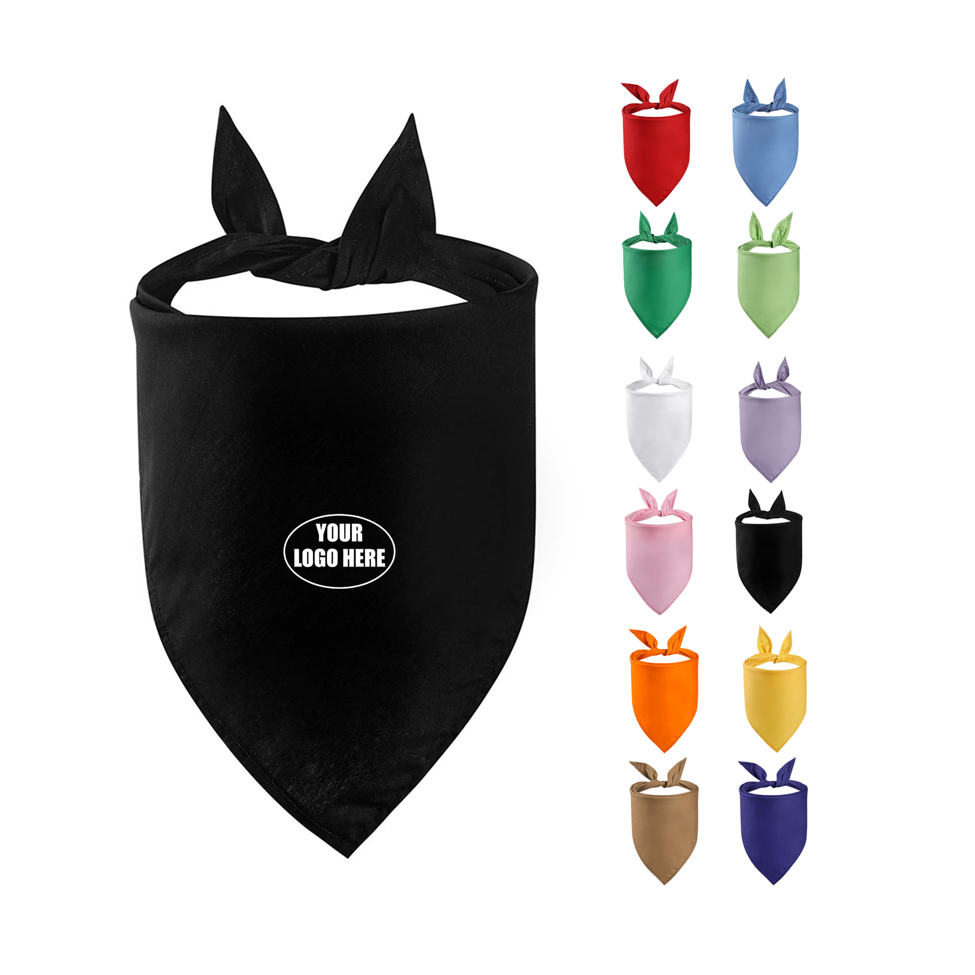 Custom Cotton Triangle Pet Bandana