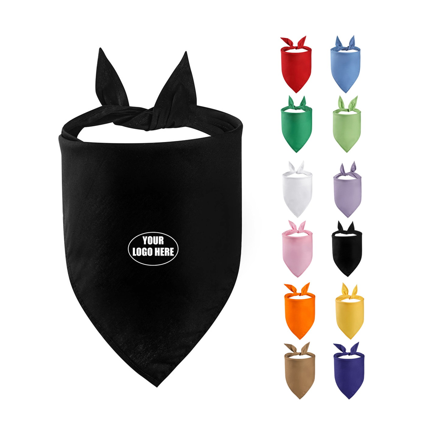 Custom Cotton Triangle Pet Bandana