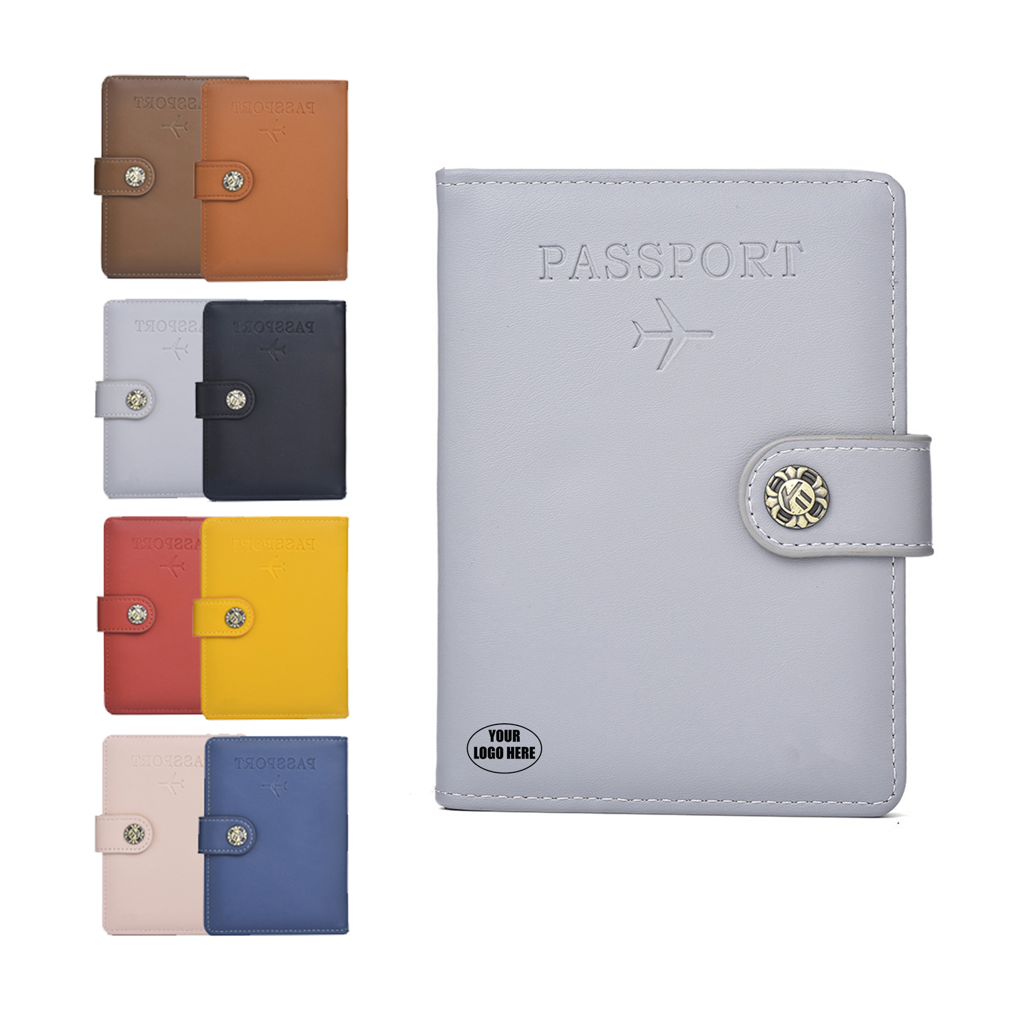 Custom PU Leather Travel Passport Wallet