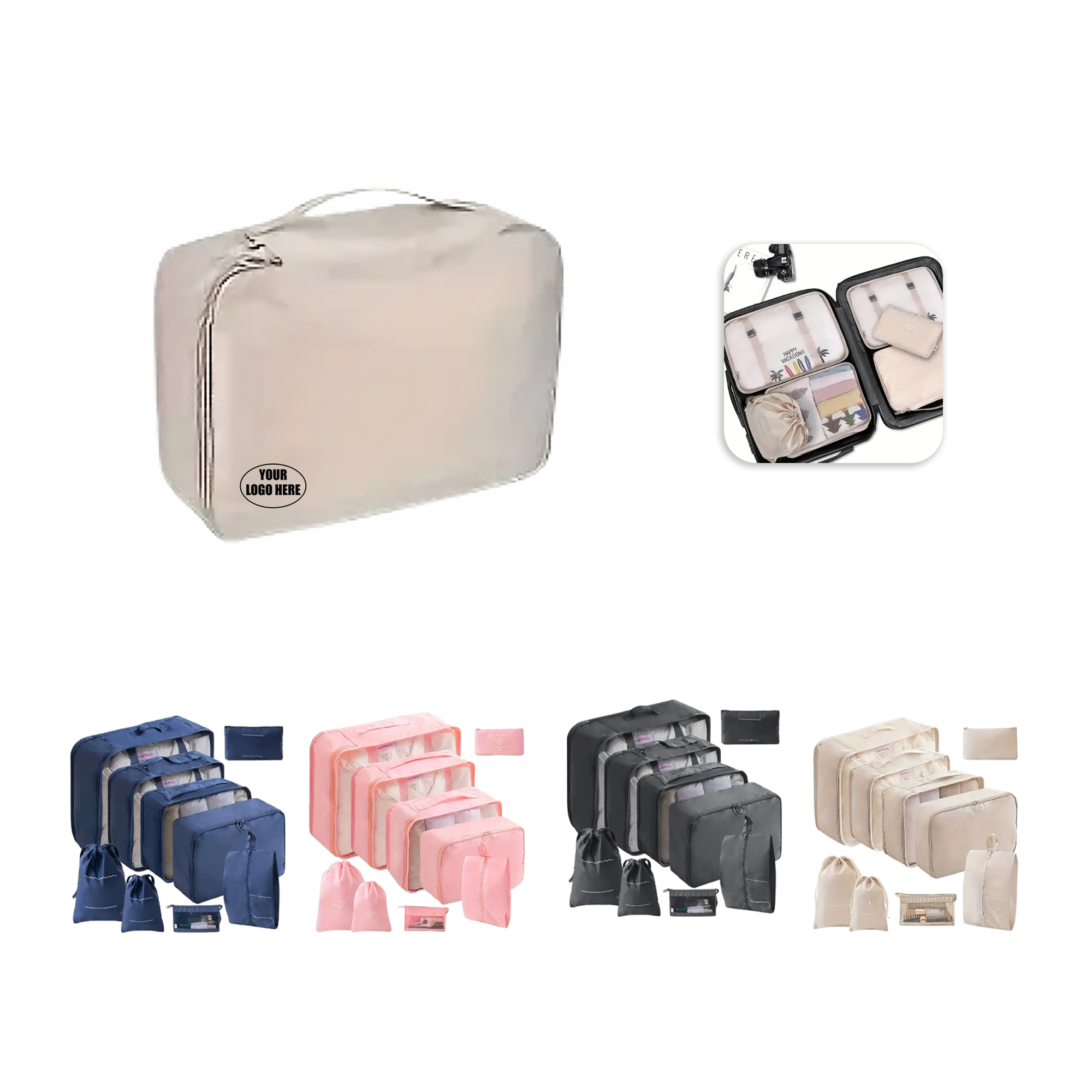 Custom Luggage Packing Cube Kit