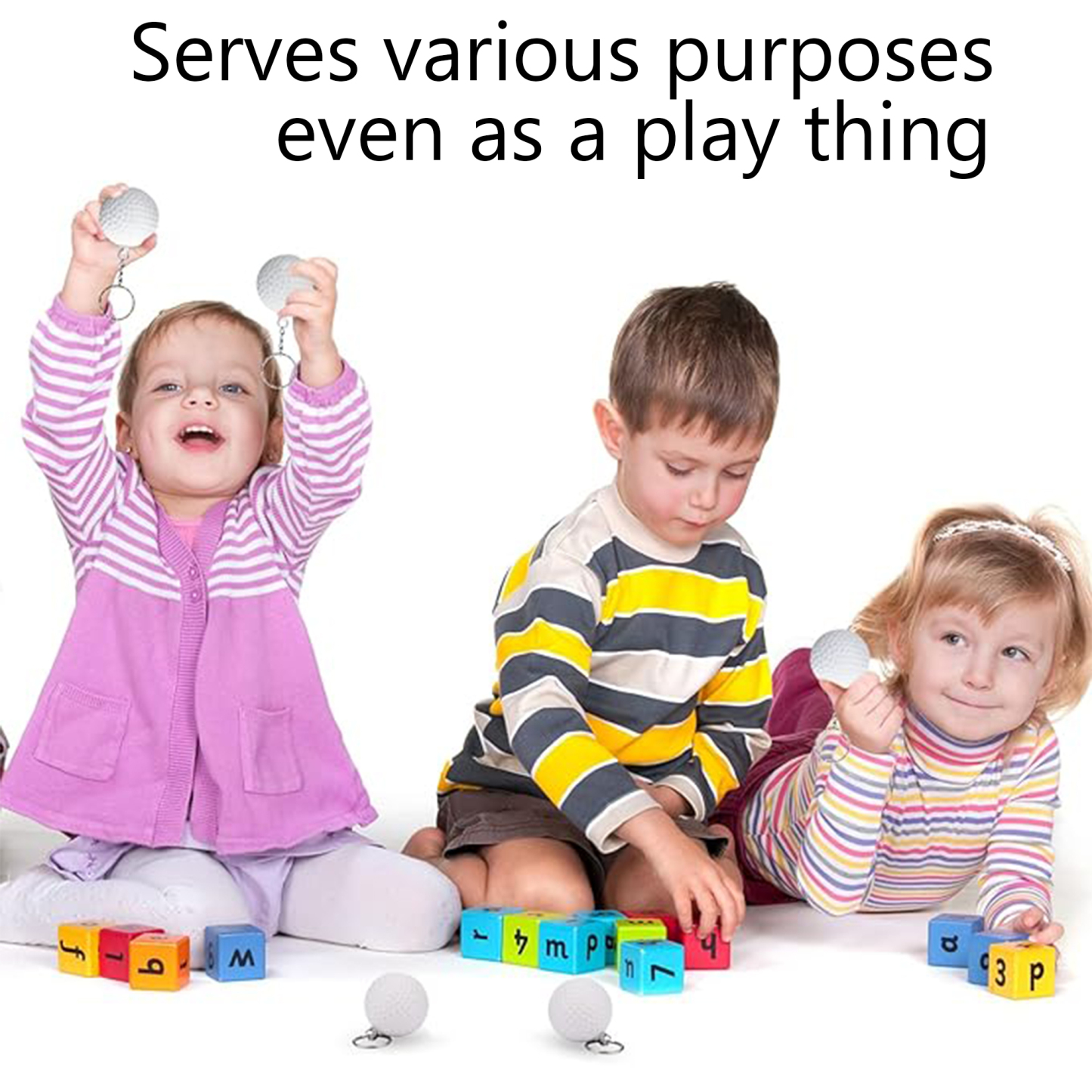 Large Colorful Golf Ball Keychain