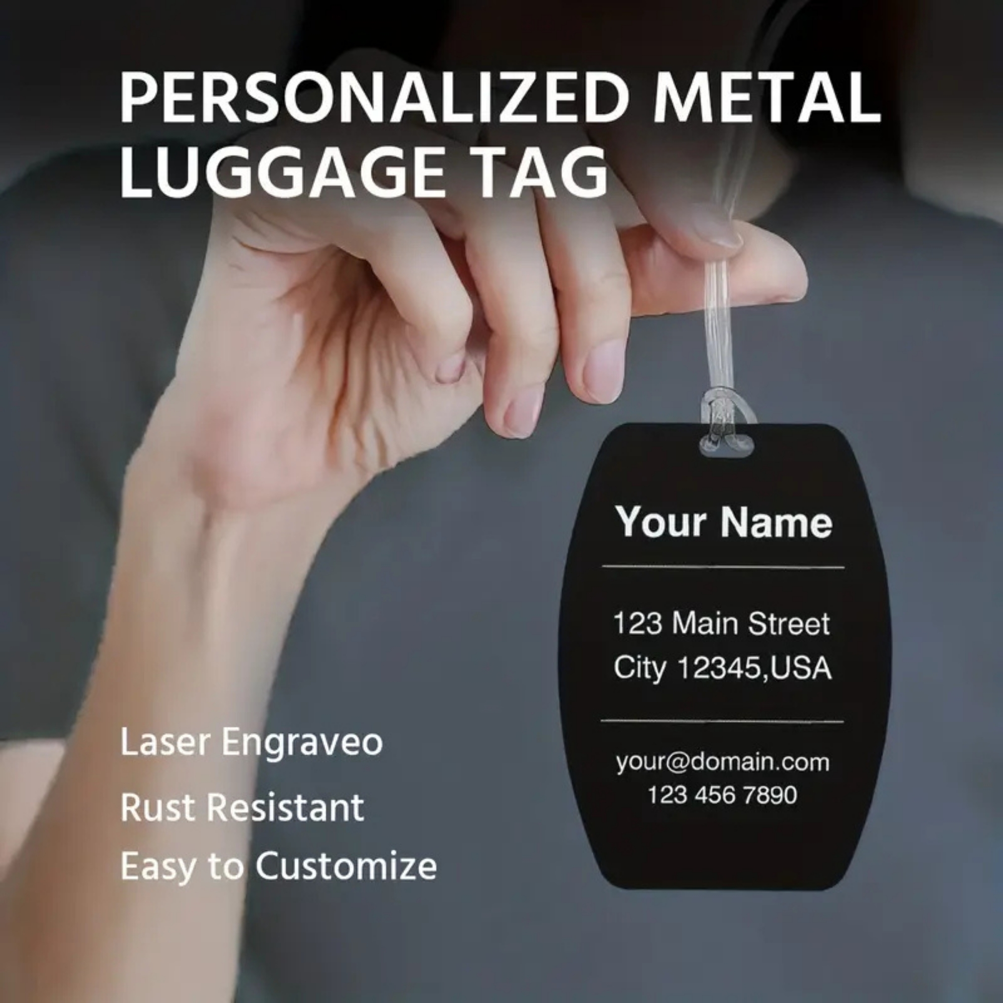 Engraved Aluminum Travel Tag