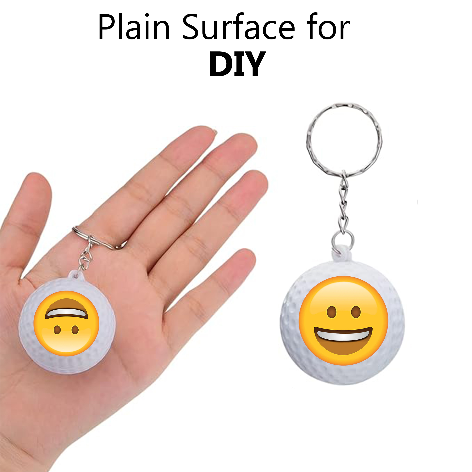 Large Colorful Golf Ball Keychain