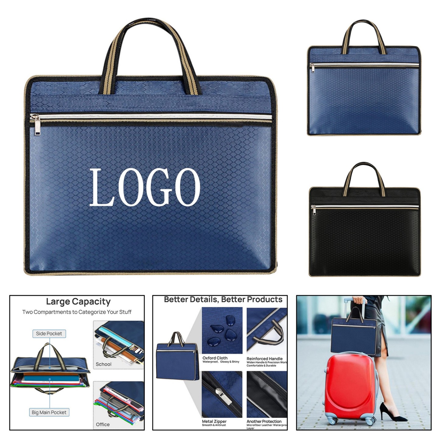 Classic Oxford Laptop & Document Bag
