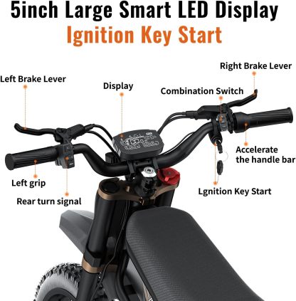 GT73 PRO/GT73 Electric Dirt Bike for Adults, 50MPH 60V 3000W / 37MPH 48V 2400W, 1747Wh/2160Wh Dual Battery Ebike Up to 85 Miles, 25" Motorcycle Tire, UL2849 All Terrain E Bike Full Suspension