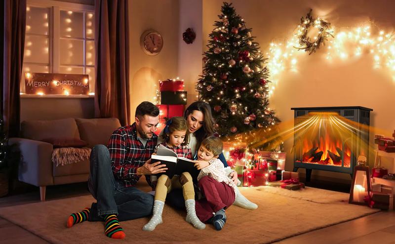 R.W.FLAME Electric Fireplace Heater 12 Flame Colors/ 4 Flame colors, 25"/ 17''Freestanding Infrared Stove, 5100BTU, 3D Realistic Flame Effects, Adjustable Brightness and Heating Mode, Overheating Safe Design, Remote, Timer, ETL Certified energy efficient R.W.FLAME Electric Fireplace Heater 12 Flame Colors/ 4 Flame colors, 25"/ 17''Freestanding Infrared Stove, 5100BTU, 3D Realistic Flame Effects, Adjustable Brightness and Heating Mode, Overheating Safe Design, Remote, Timer, ETL Certified energy efficient