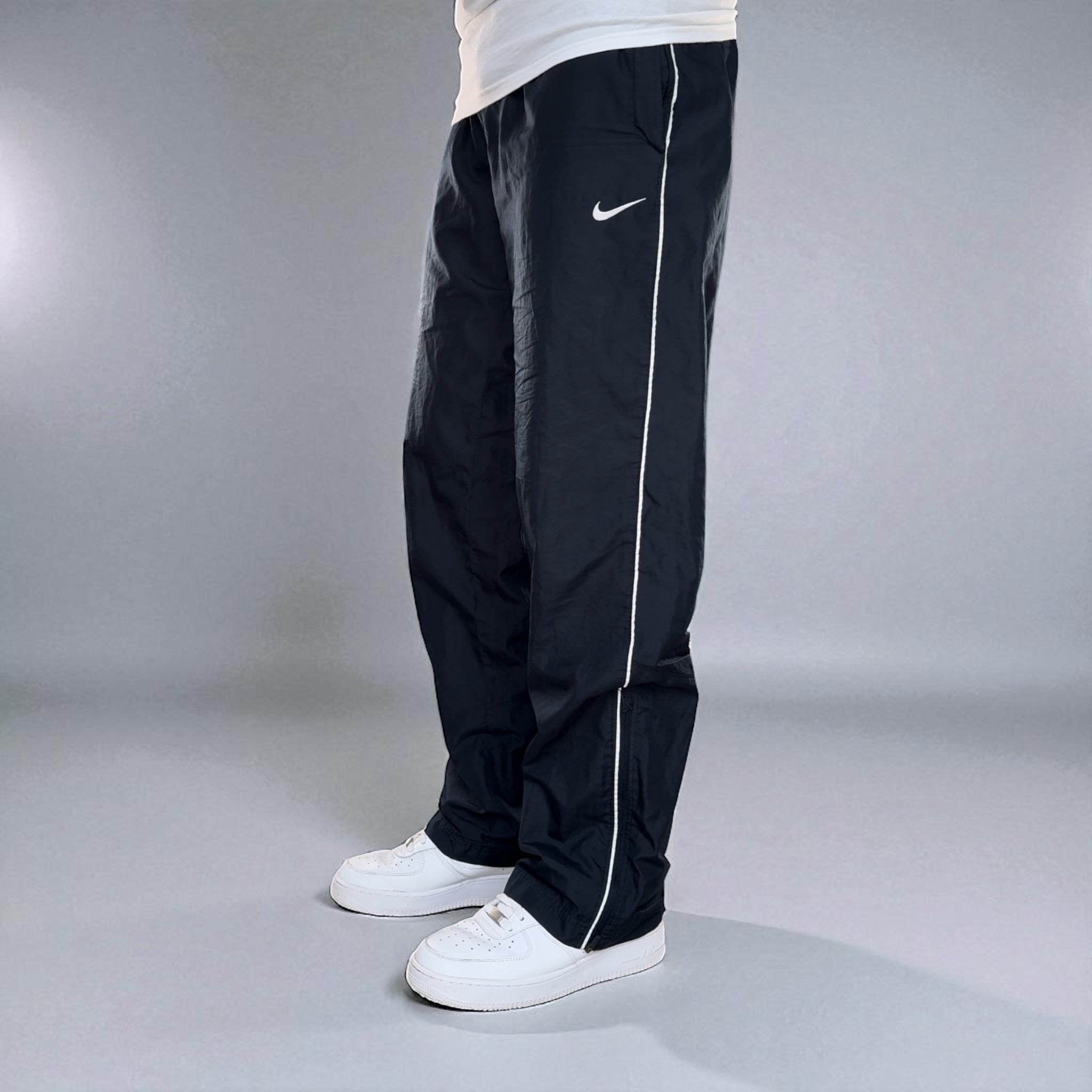 RARE 2000s Baggy Trackpants Navy-Kikonat