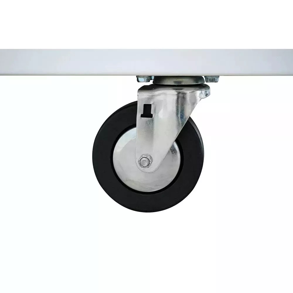 72 IN. 18-DRAWER MOBILE WORKBENCH WITH SOLID WOOD TOP, BLACK-Kikonat