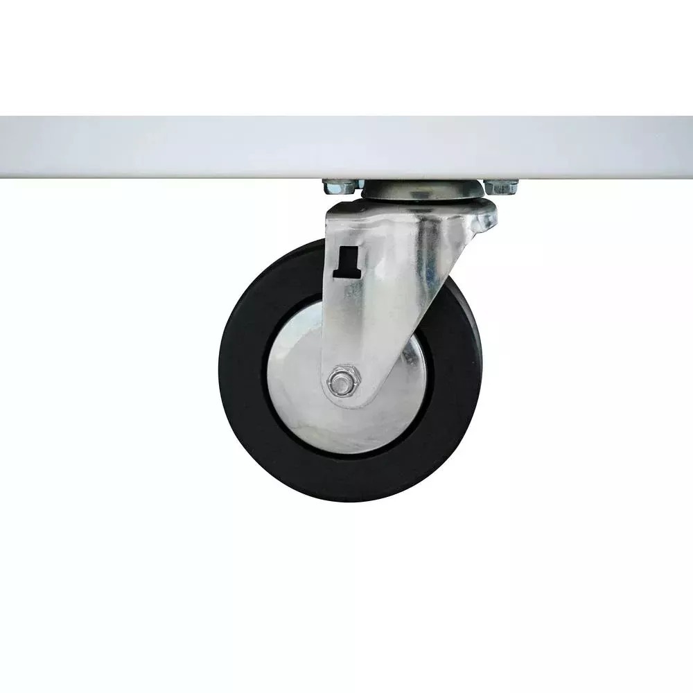 72 IN. 18-DRAWER MOBILE WORKBENCH WITH SOLID WOOD TOP, BLACK-Kikonat