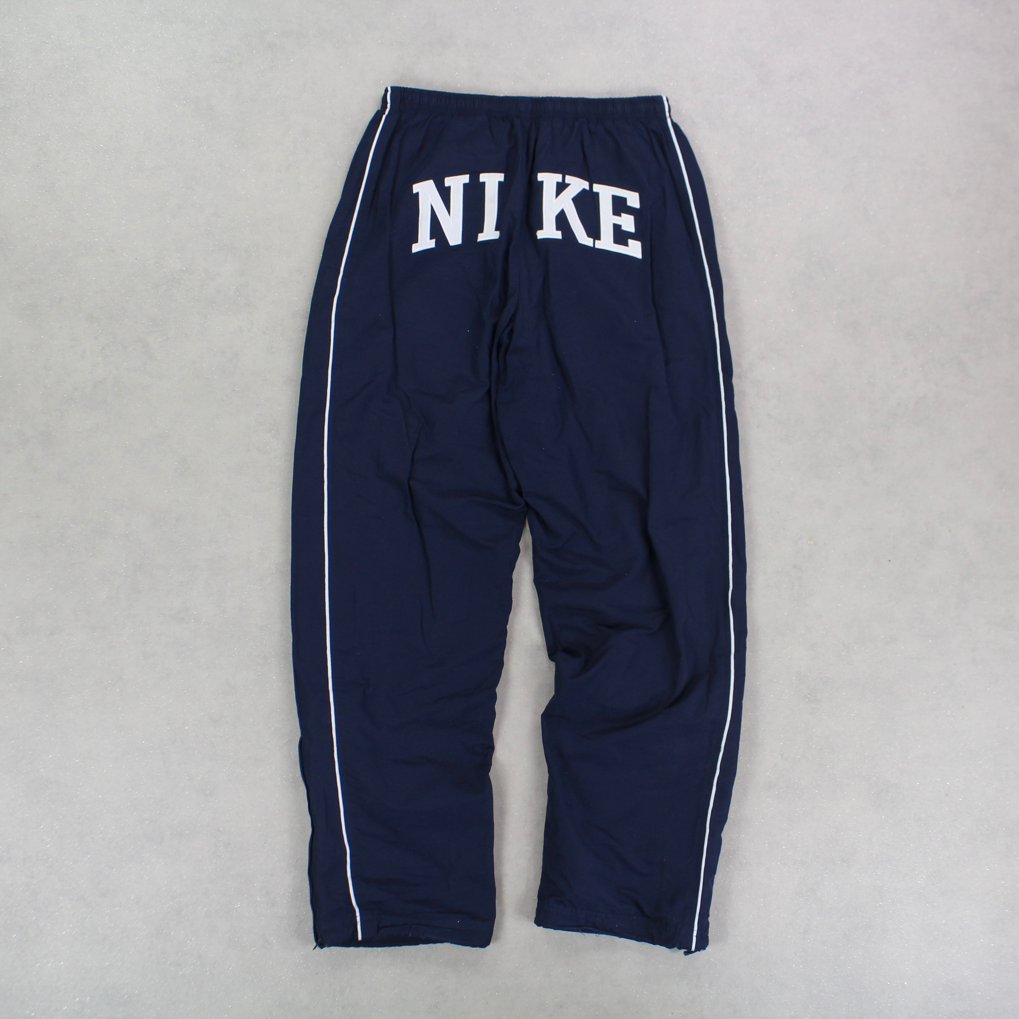 RARE 00s Spell Out Trackpants Navy-Kikonat