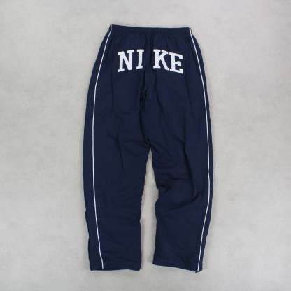 RARE 00s Spell Out Trackpants Navy-Kikonat