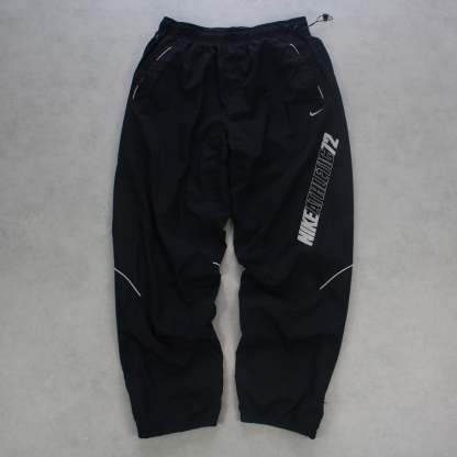 RARE 2000s 72 Trackpants Black-Kikonat