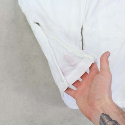 RARE 00s Baggy Trackpants White-Kikonat