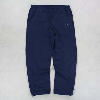 RARE 00s Spellout Trackpants Navy-Kikonat