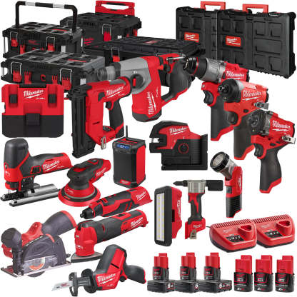 MW 12V 17 Piece Power Tool Kit with 6 x Batteries T4TKITM - 18466-Kikonat