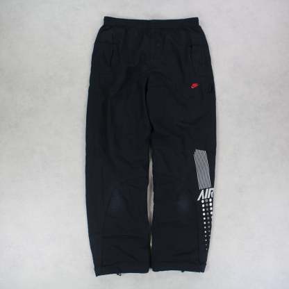 RARE 00s Air Baggy Trackpants Black-Kikonat