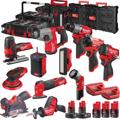 MW 12V 12 Piece Power Tool Kit with 5 x Batteries T4TKITM - 18471-Kikonat