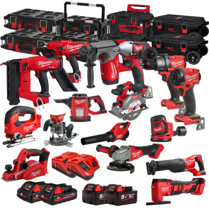 MW 18V 16 Piece Power Tool Kit with 4 x Batteries T4TKITM - 18480-Kikonat