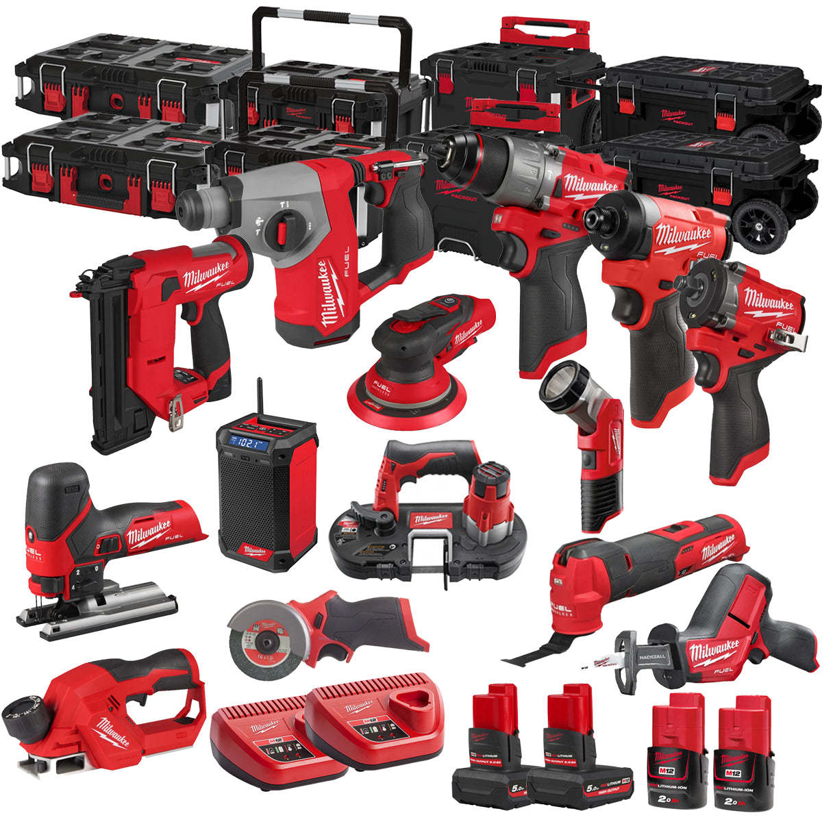 MW 12V 14 Piece Power Tool Kit with 4 x Batteries T4TKITM - 18481-Kikonat
