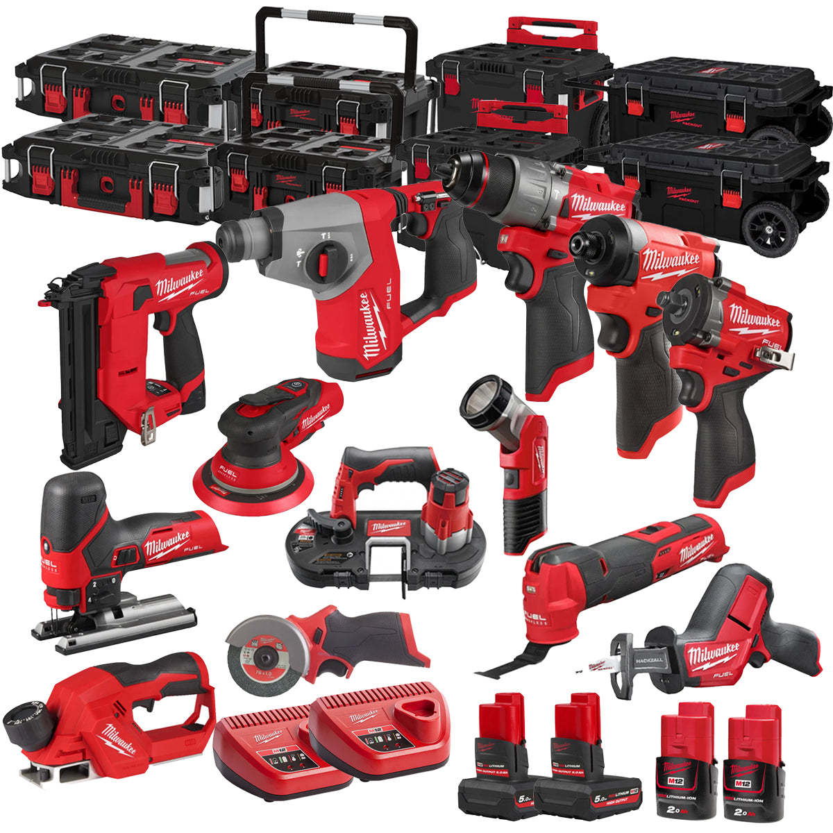 MW 12V 13 Piece Power Tool Kit with 4 x Batteries T4TKITM - 18482-Kikonat