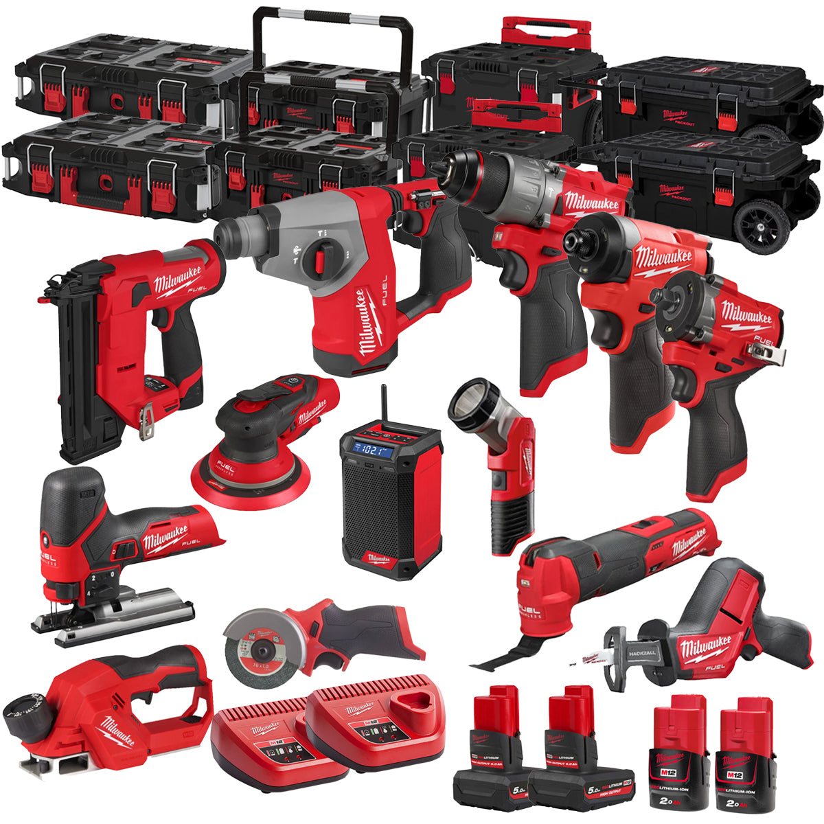 MW 12V 13 Piece Power Tool Kit with 4 x Batteries T4TKITM - 18483-Kikonat