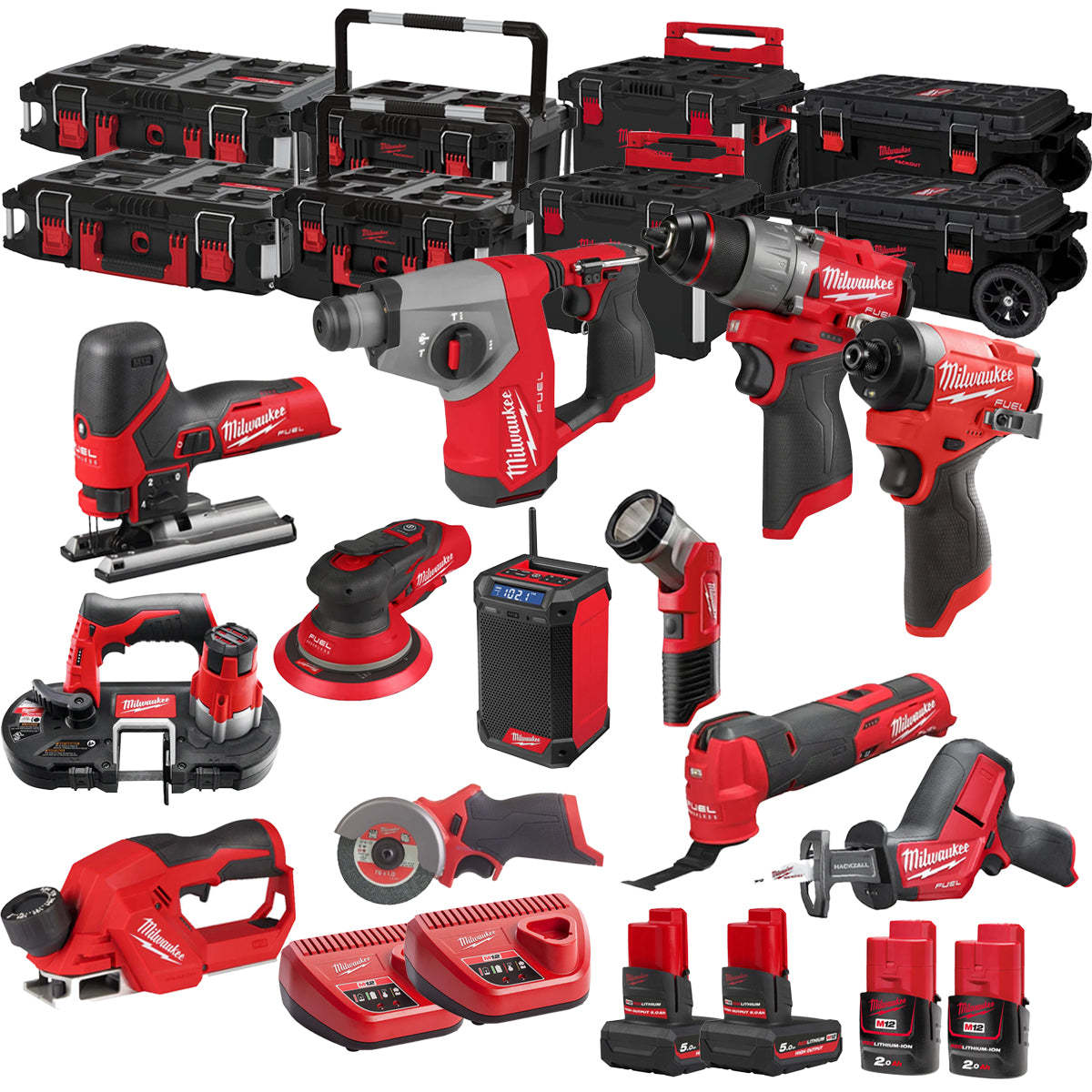 MW 12V 12 Piece Power Tool Kit with 4 x Batteries T4TKITM - 18485-Kikonat