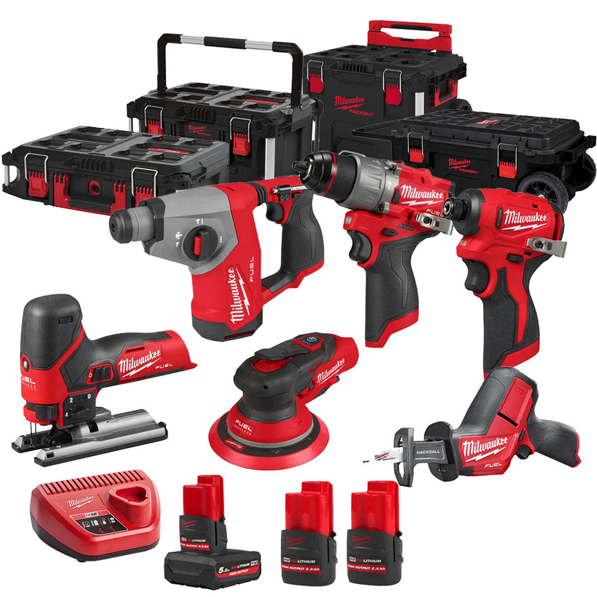 MW 12V 6 Piece Power Tool Kit with 3 x Batteries T4TKITM - 18497-Kikonat