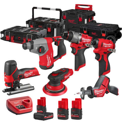MW 12V 6 Piece Power Tool Kit with 3 x Batteries T4TKITM - 18497-Kikonat