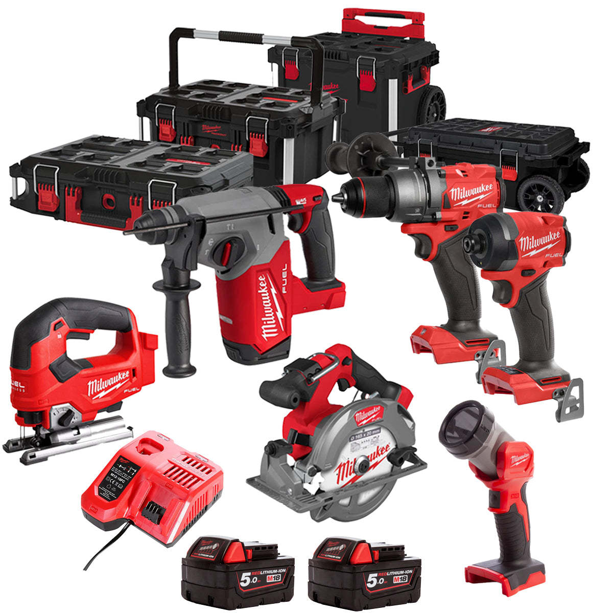 MW 18V 6 Piece Power Tool Kit with 2 x Batteries T4TKITM - 18505-Kikonat