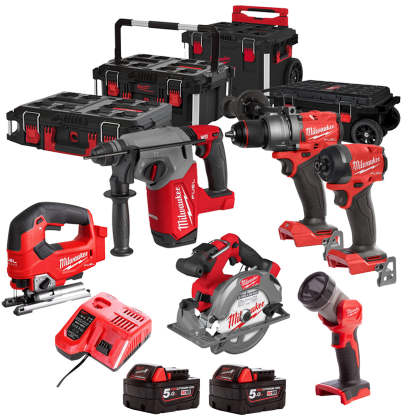 MW 18V 6 Piece Power Tool Kit with 2 x Batteries T4TKITM - 18505-Kikonat